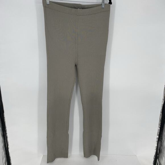 Legoe Heritage Soft Rib Wide Leg Pants Tan Women’s Size 2 US Medium - Picture 1 of 8
